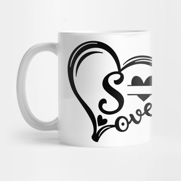 letter s monogram in the shape of love by Candy Store
